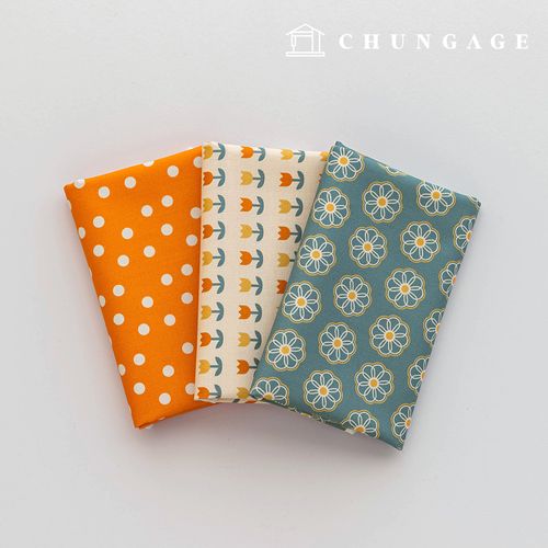 生地パッケージフラワーさくらんぼ生地ドット千人形子犬服作り3種263