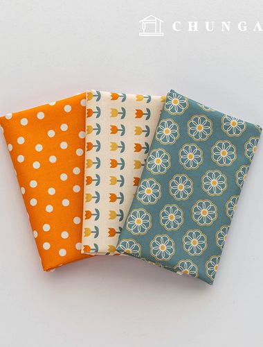 生地パッケージフラワーさくらんぼ生地ドット千人形子犬服作り3種263