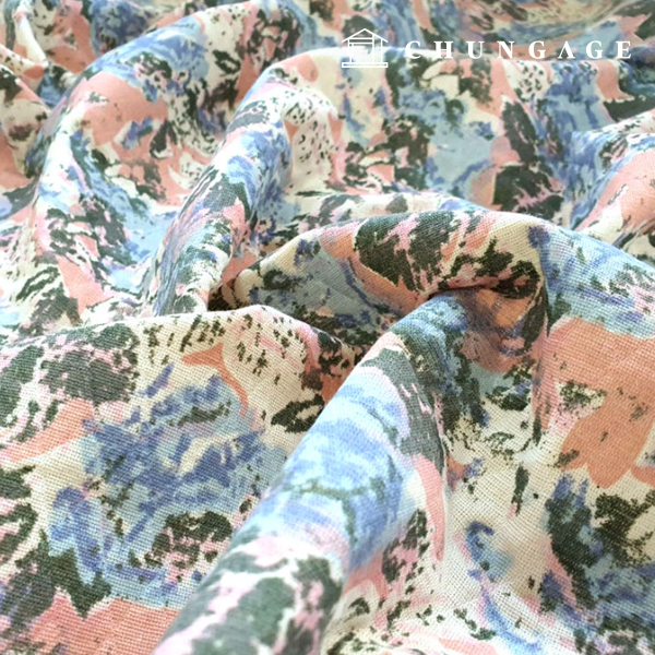 リネン生地二重紙20カウントジャカード広幅デカールコマニ1ピンク9492