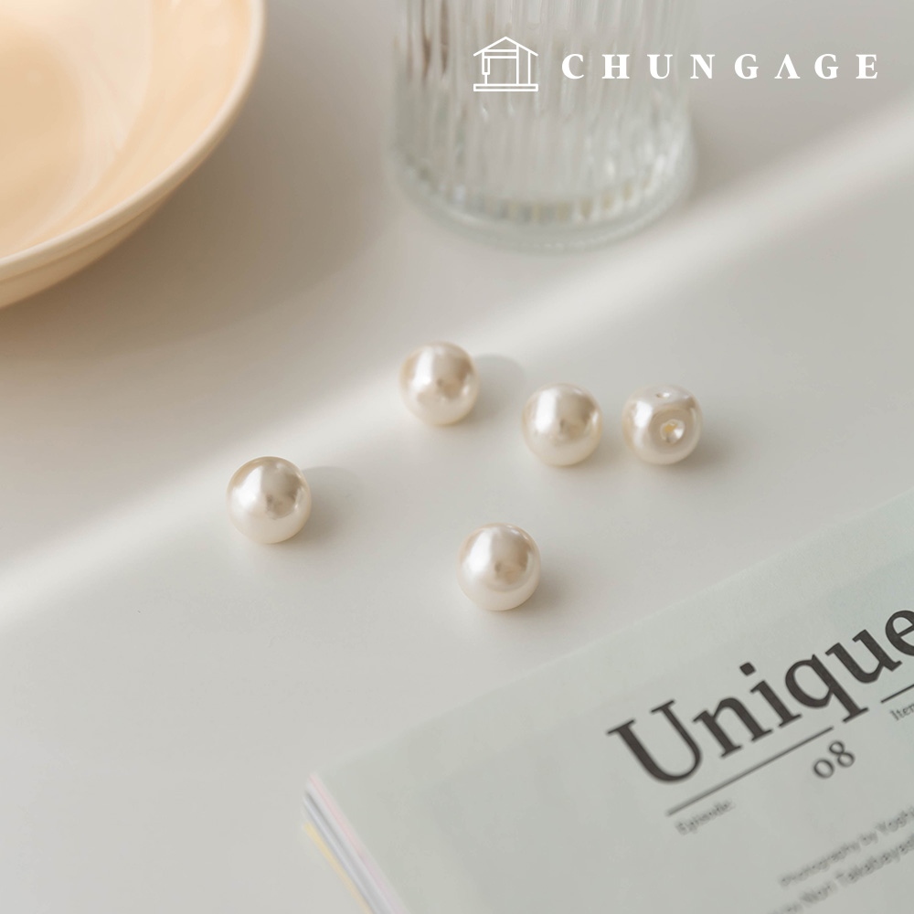 真珠ボタン 5個 ヴィンテージ金具コート ジャケットボタン 真珠丸 14mm