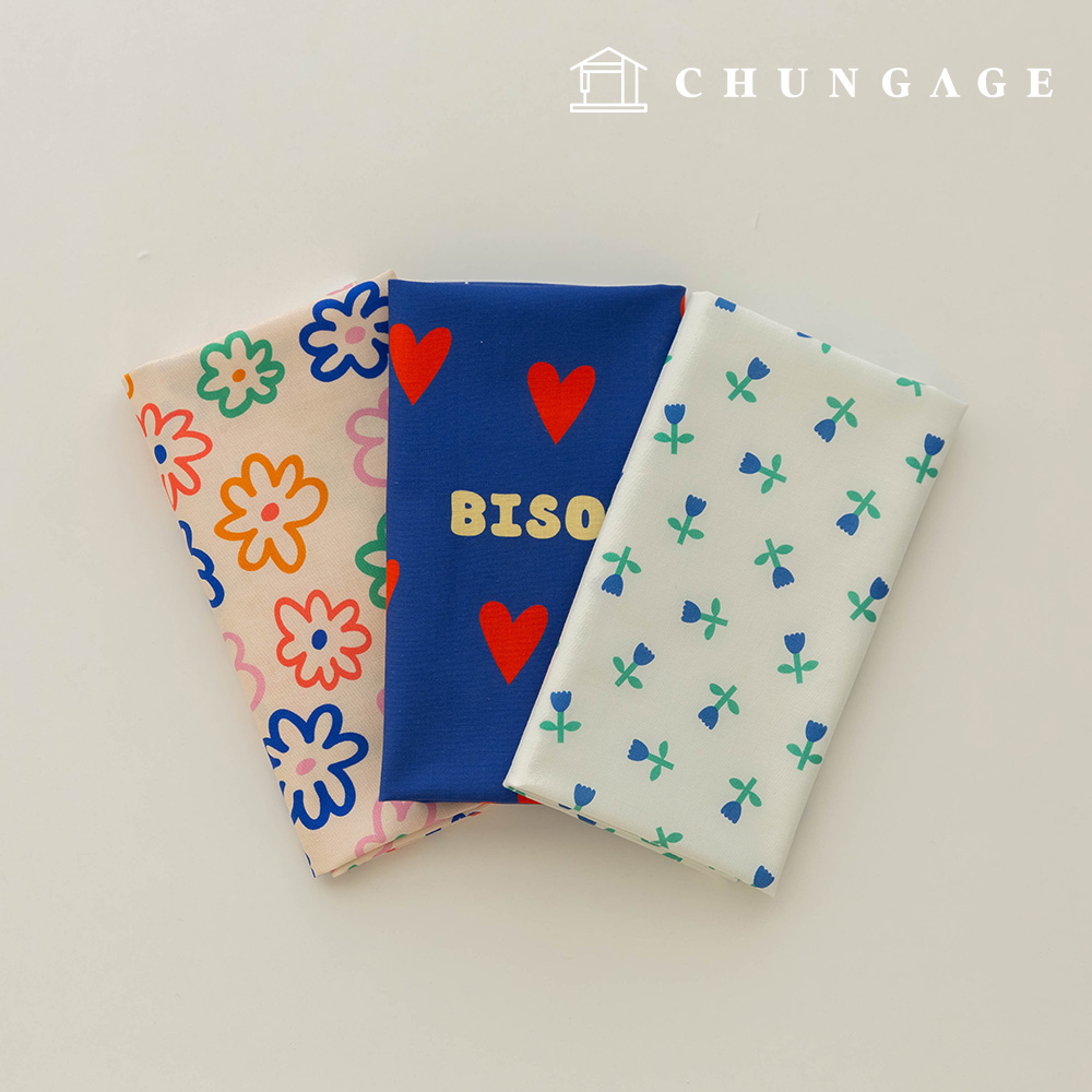 生地パッケージフラワーさくらんぼ生地ハートチョン人形子犬服作り3種276