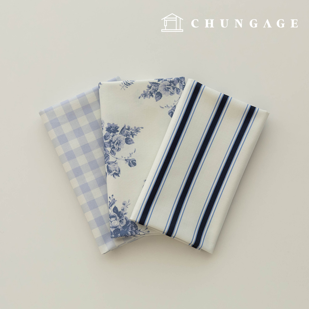 生地パッケージフラワーさくらんぼ生地チェック千人形子犬服作り3種281