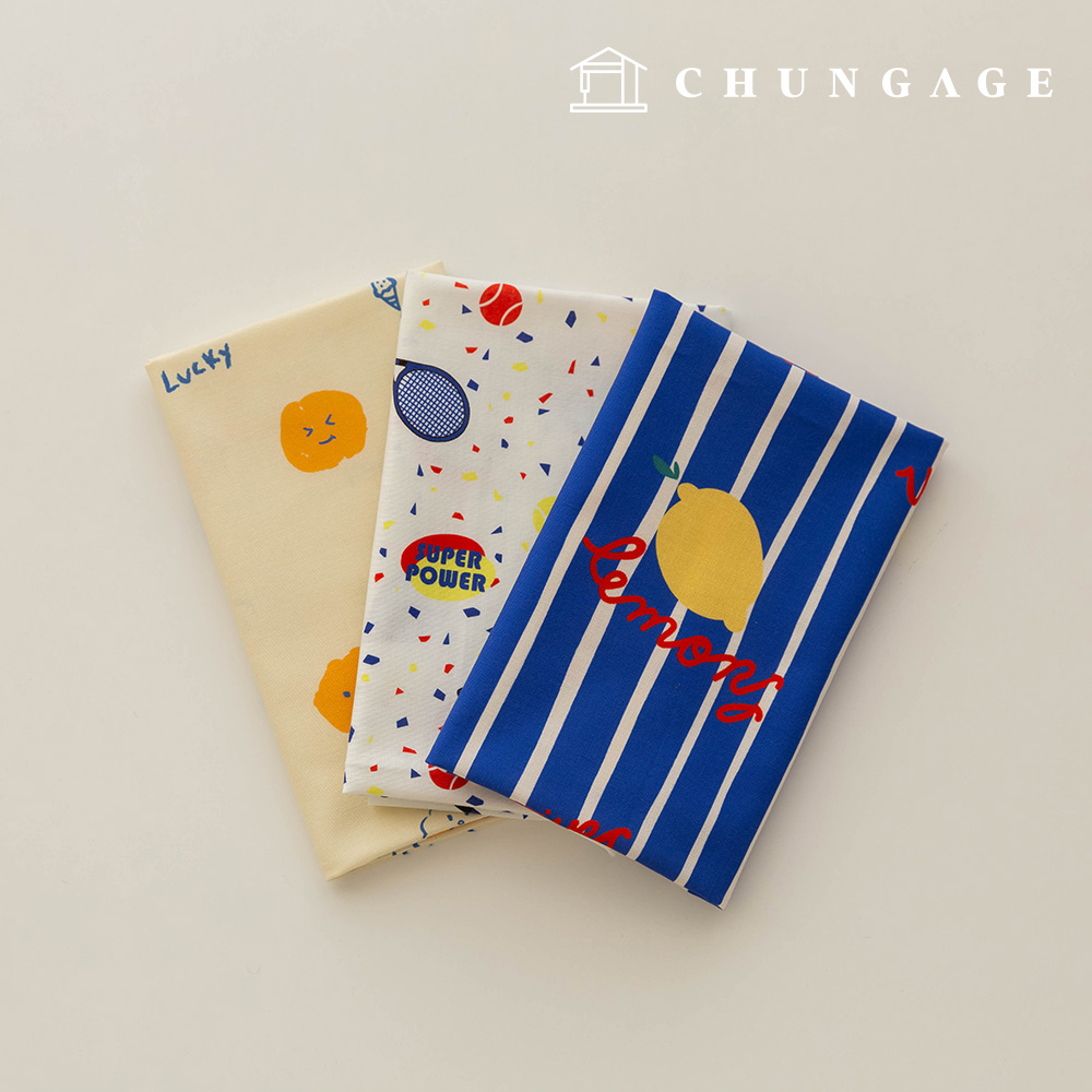 生地パッケージテニスフェチファブリックストライプ布人形子犬服作り3種285