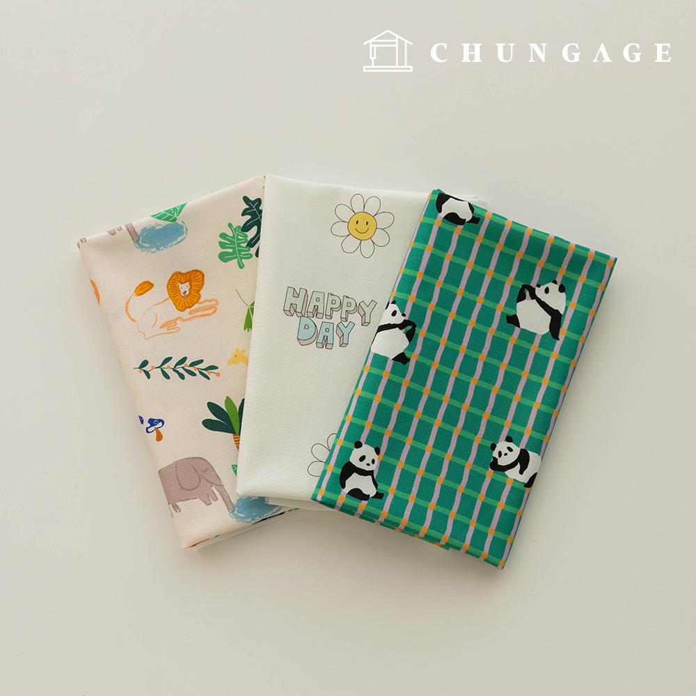 生地パッケージ動物の方言生地チェック千人形子犬服作り3種290