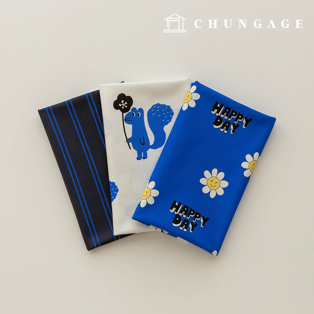 生地パッケージフラワーフェチ生地ストライプ布人形子犬服作り3種291