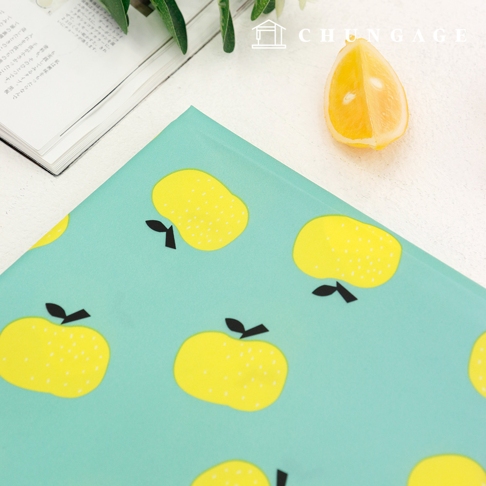 防水布DTP 防水布広幅 果物生地ミントヤム W061