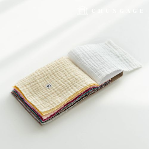 ヨル二重ガーゼ生地コットンウォッシング生地クリミ25種スウォッチブックサンプルブック