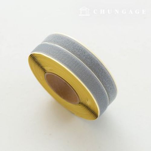マジックテープ付き10マロールセット両面撮影テープ接着25mmグレー