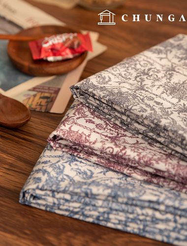 綿生地花柄 フラワー ヴィンテージ生地 20 カウント 広幅リビオ 3種