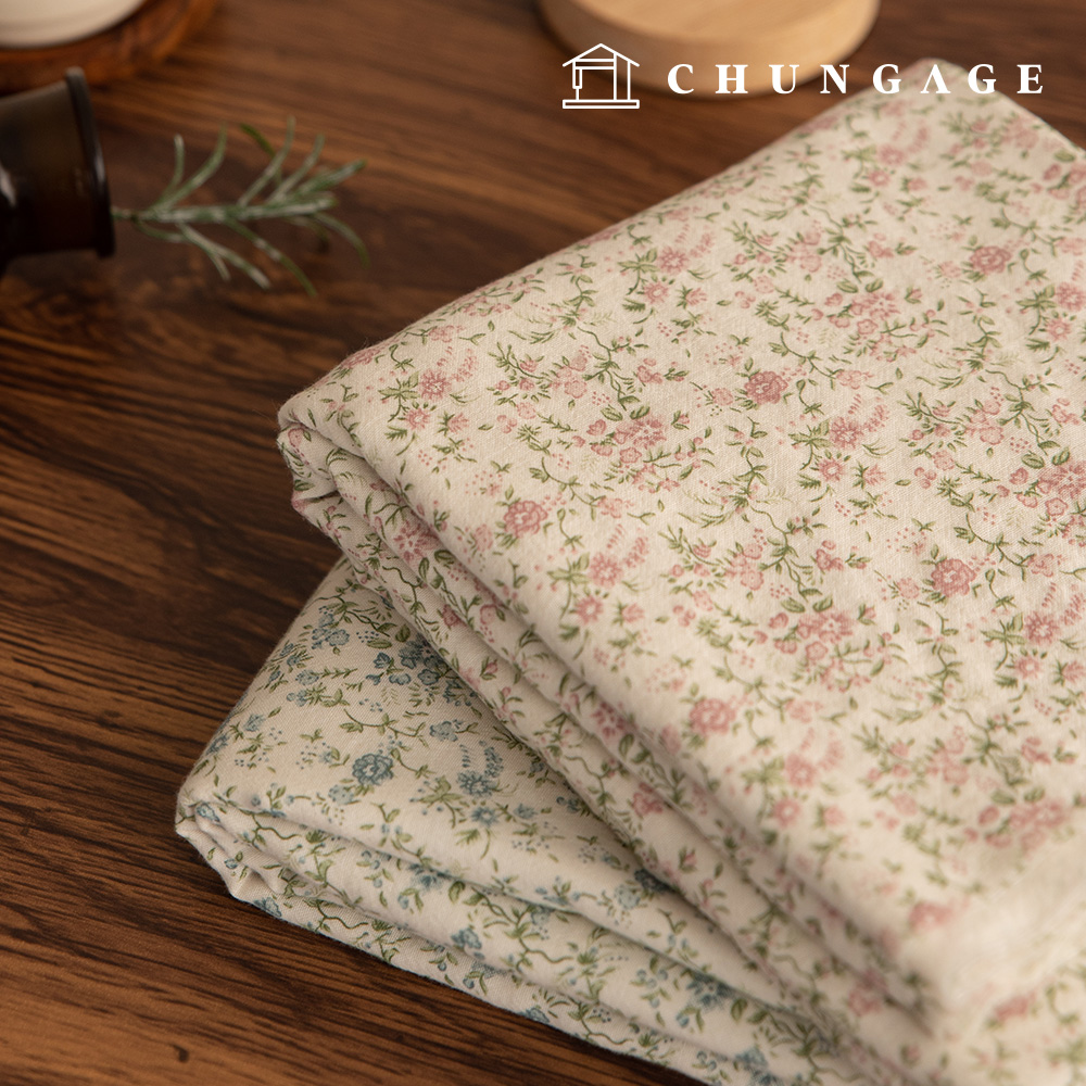 ヨル二重ガーゼ生地コットン花柄フラワー広幅生地デュリン2種