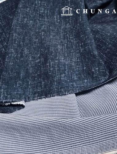 ポリファブリック スパンシアサーカー 足尾ボカシネイビー