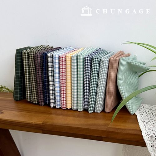 綿生地20カウント先染チェック生地ノエア16種