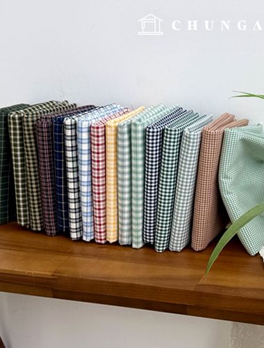 綿生地20カウント先染チェック生地ノエア16種