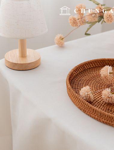 ポリ生地 平織り 衣類生地 広幅アイボリン