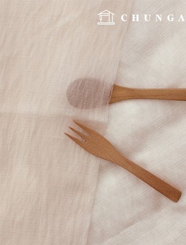 人見生地 天空 平織り 広幅生地 クリーズ ピッチベージュ