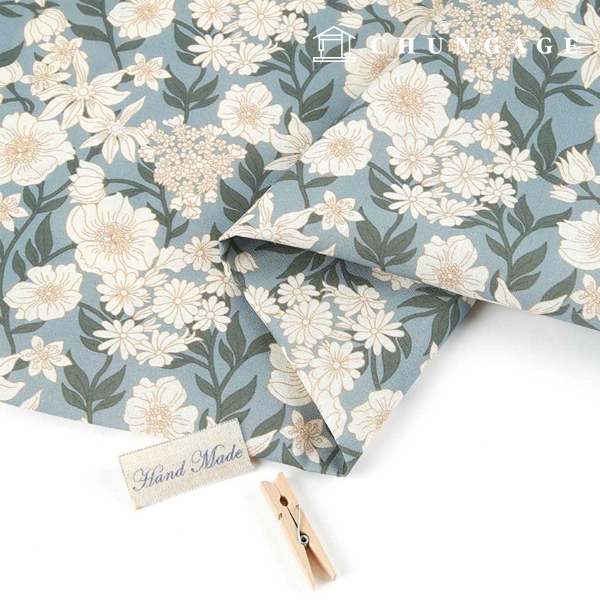 リネン生地コットンリネン11カウントエコE-DTP綿広広セリア