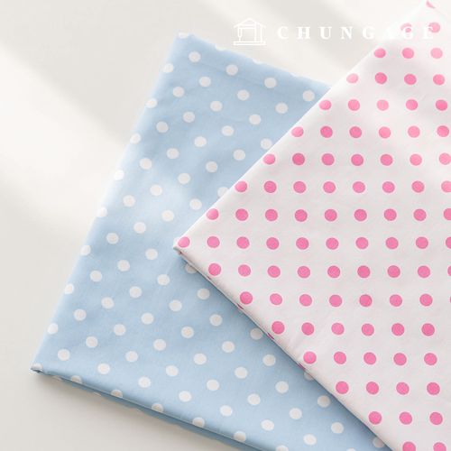 綿生地ツイルトットパタン生地シルベリン2種