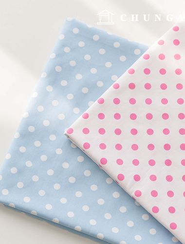 綿生地ツイルトットパタン生地シルベリン2種