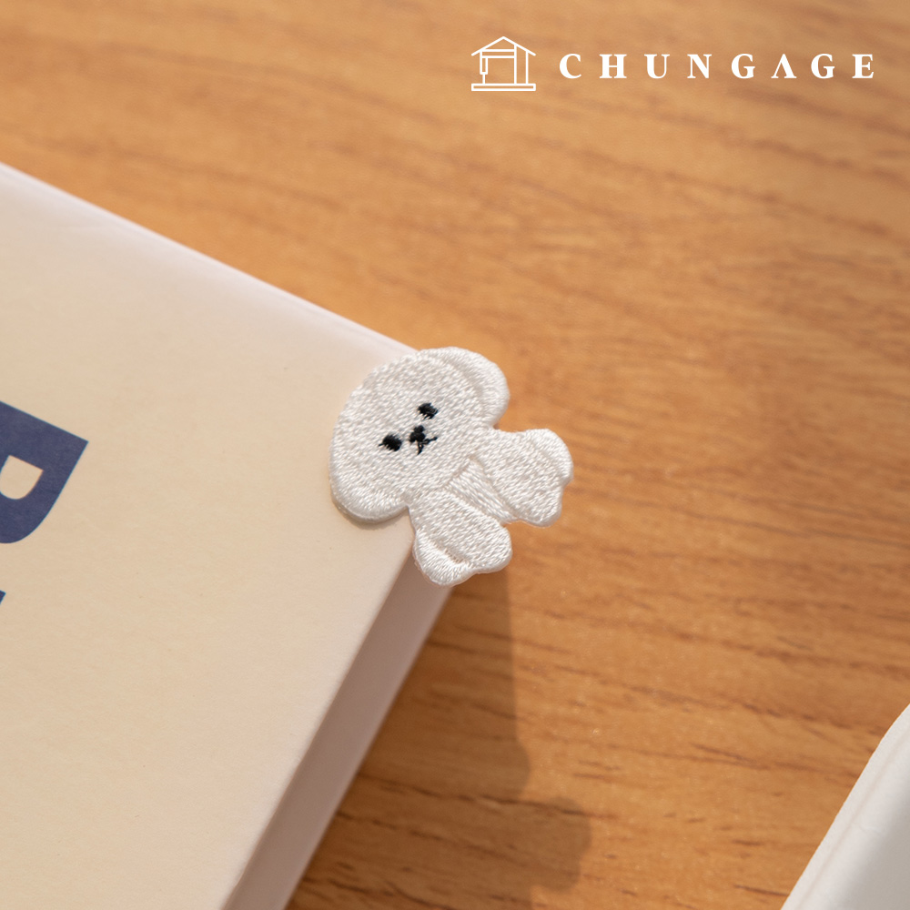 熱接着とペンマルチーズかわいい子犬パッチ