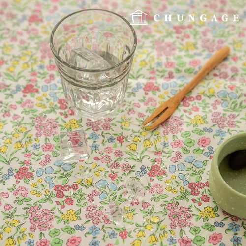 防水布花柄フラワーラミネート防水布TPUブルーミー