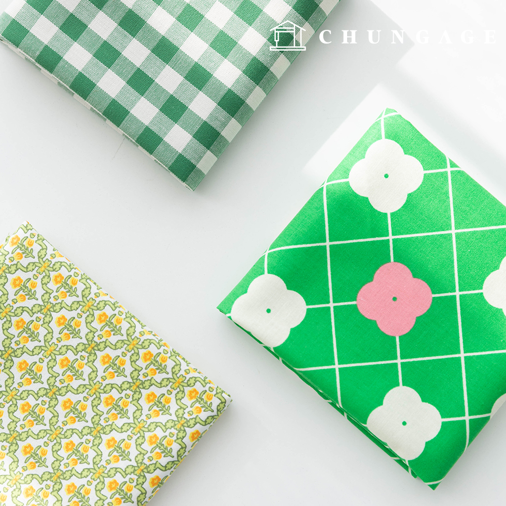 生地パッケージフラワーさざつ生地花柄チェック千人形子犬服作り171