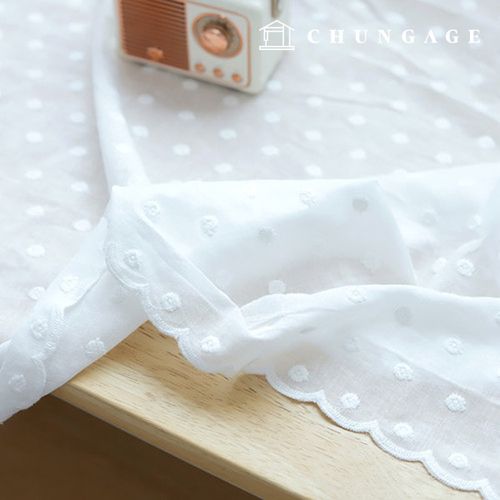 刺繍生地コットン花柄フラワー生地ピュアトット