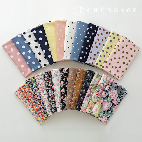 スパン生地コットン花柄フラワートット生地セピア25種