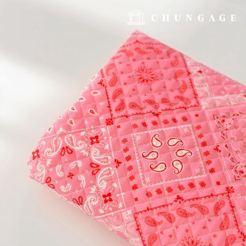 キルティング生地コットン20カウントDTPビンテージペイズリーヌービング布フェイゼルピンク