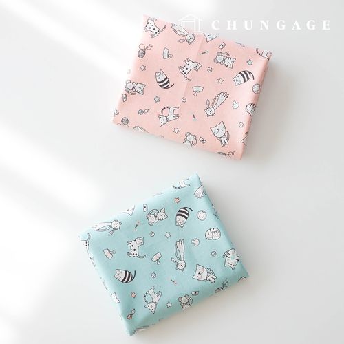 綿生地30カウント猫生地スターキャット2種