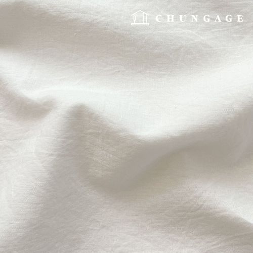 綿生地ウォッシング 広幅40カウント 白アイボリー 9438