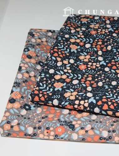 綿生地40カウント 広幅フラワーワールド2種