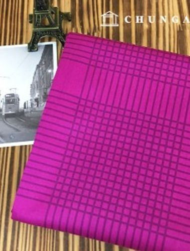 綿生地ツイル40カウント広幅ラインパープル
