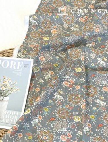 綿生地抗菌防臭加工30カウント広幅ビンテージフローラル
