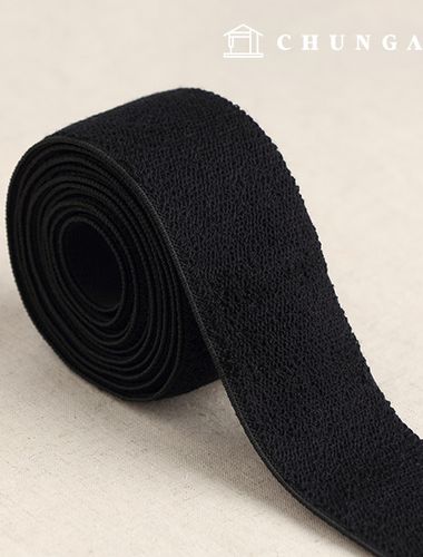 バギーストラップウエストゴムバンドテリーソフト45mmブラック45421