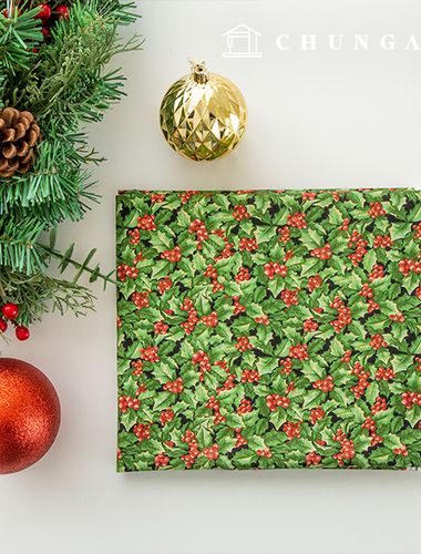 綿生地クリスマス生地20カウント生地ビンテージセチア