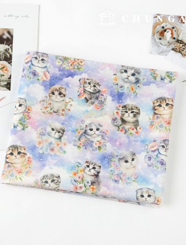 環境に優しい抗菌抗炎症団E-DTPコットン20カウントキューティーキティキャット