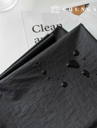 防水布 ミルキーコート 平織り 防水布 黒広幅デン