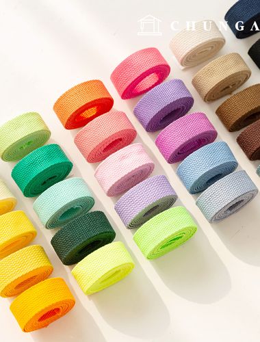 ウェービングストラップ カラーウェビングストラップ エコバッグ バイアスバッグ 部材 25mm 27種