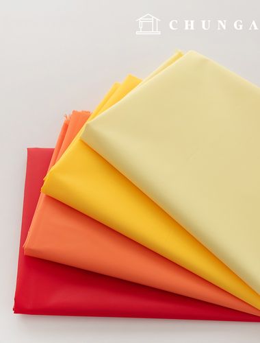 防水布 平織り 防水布 広幅 ダフダ裏地 ポリレーンアップ イエロー 4種 PUウレタン特殊コーティング 1ヤード