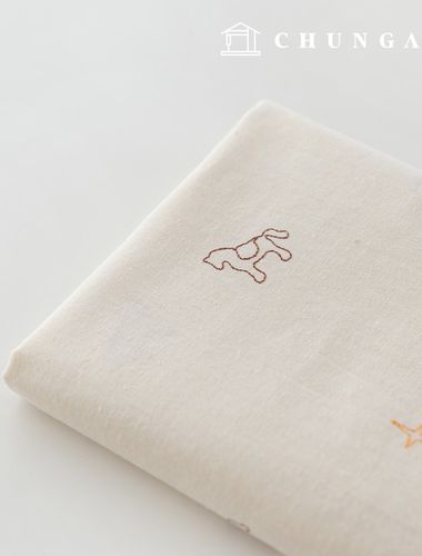 刺繍生地 リネンウォッシング 平織り リネン布 広幅ポニー
