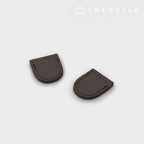 ファスナー仕上げ天然皮革カバーダークブラウン1ペア81856