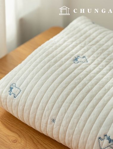 キルティング生地ヤンコットンラインキルト刺繍生地コットンバイオウォッシング鉱木天羊群バンマ